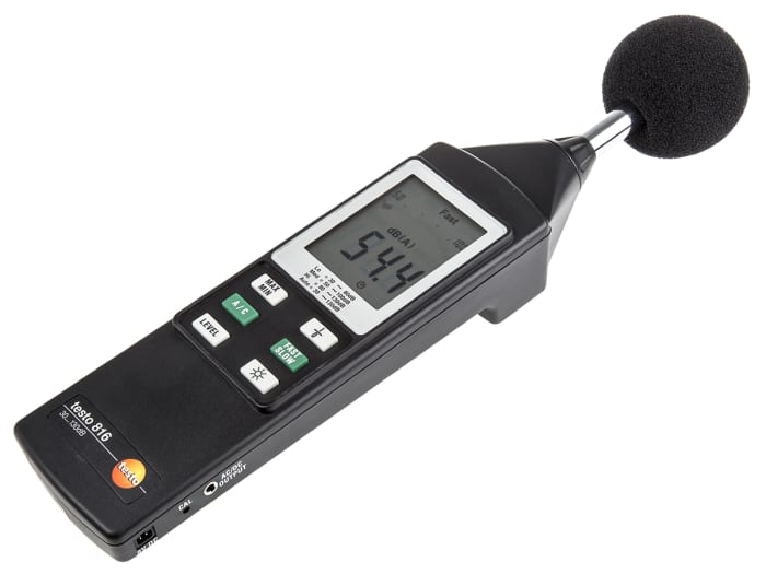 Testo Testo 816  Datalogging Sound Level Meter, 30dB to 130dB, 8kHz max