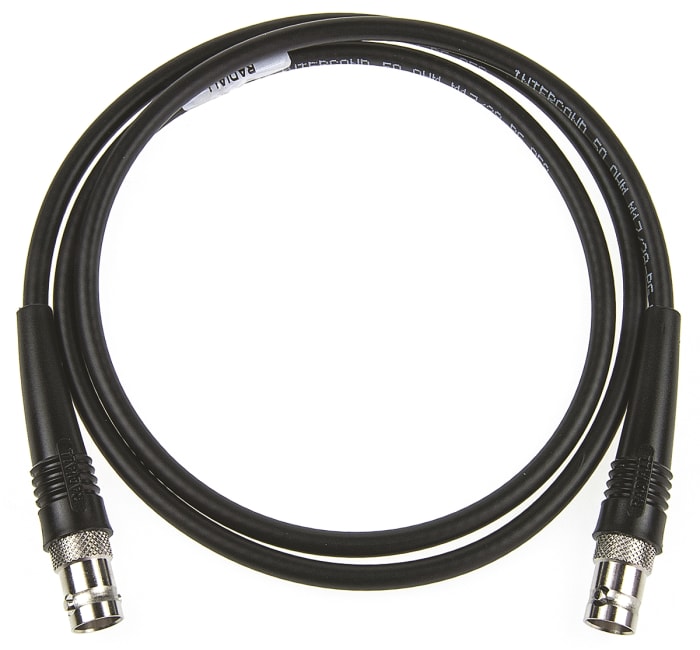 Cable coaxial RG58 Radiall, 50 Ω, con. A: BNC, Hembra, con. B: BNC, Hembra, long. 1m Negro