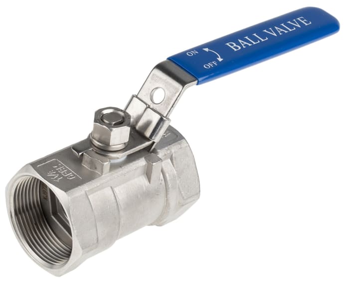 RS PRO Stainless Steel Reduced Bore, 2 Way, Ball Valve, Threaded, BSPP 38.1mm, 68bar Operating Pressure