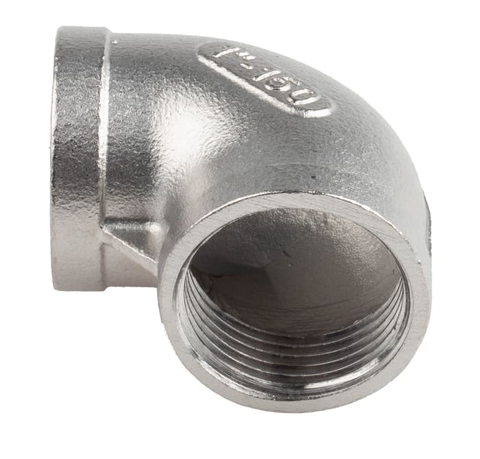 RS PRO Stainless Steel Pipe Fitting, 90° Circular Elbow, Female G 1/2in x  Female G 1/2in