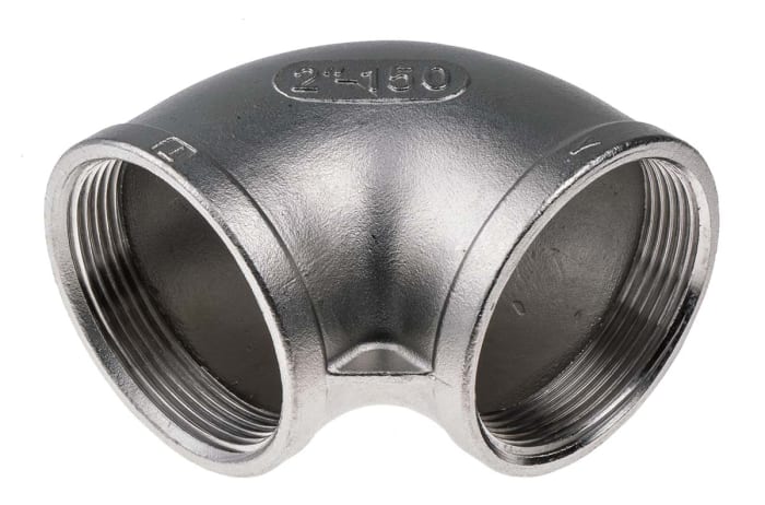 RS PRO Stainless Steel Pipe Fitting, 90° Circular Elbow, Female G 1/2in x  Female G 1/2in