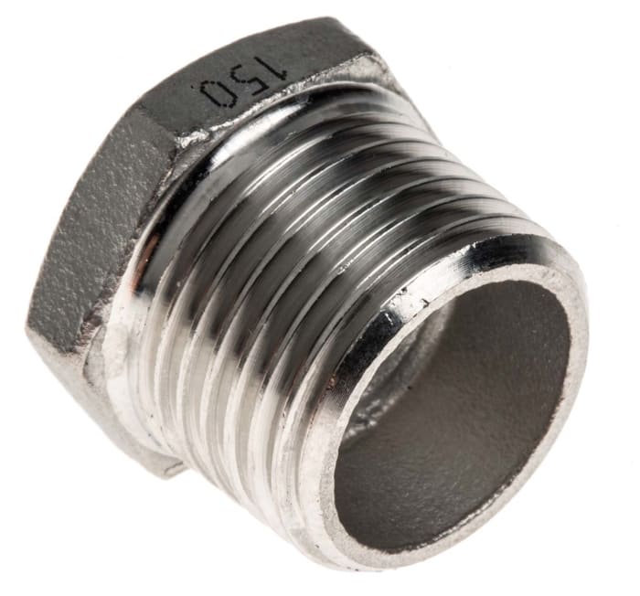 RS PRO | RS PRO Stainless Steel Pipe Fitting, Straight Hexagon Bush ...
