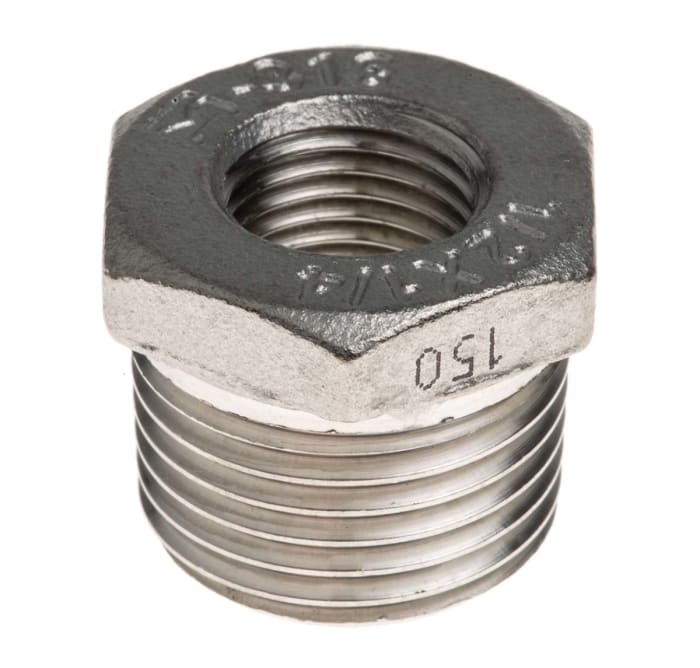 RS PRO | RS PRO Stainless Steel Pipe Fitting, Straight Hexagon Bush ...