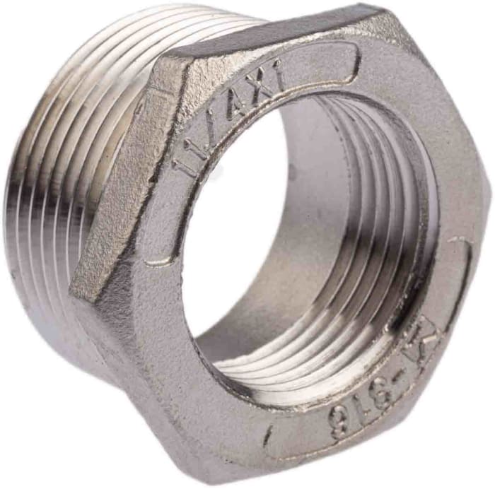 Hex Bush 1 1 4 X 1 Rs Pro Rs Pro Stainless Steel Hexagon Bush 1 1 4in R T Male X 1in G P Female 1 18in 499 3574 Rs Components