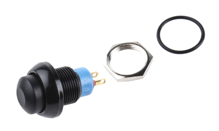 APEM Push Button Switch, Momentary, Panel Mount, 12.9mm Cutout, SPST, 28V dc, IP67