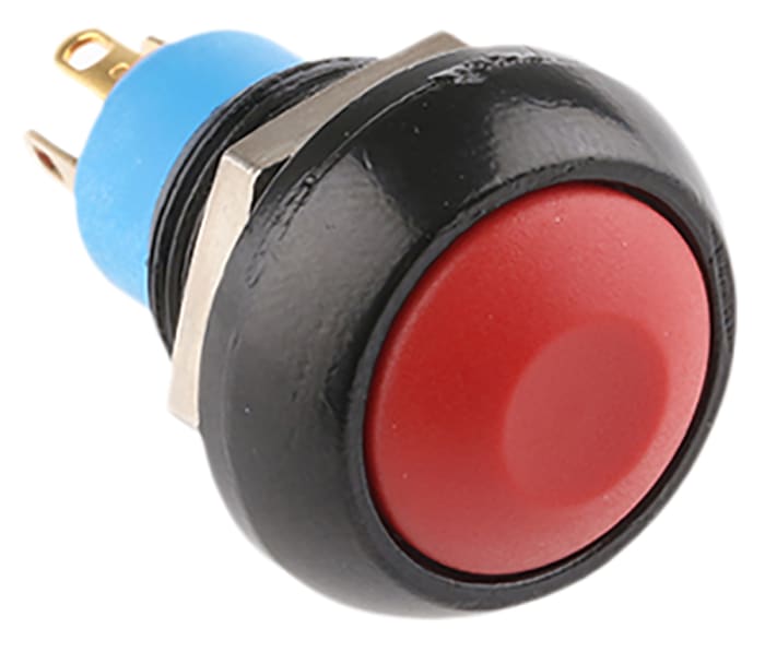 APEM Push Button Switch, Momentary, Panel Mount, 12.9mm Cutout, SPDT, 48V ac, IP67