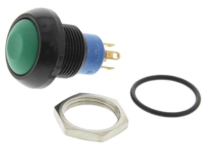 APEM Push Button Switch, Momentary, Panel Mount, 12.9mm Cutout, SPDT, 48V ac, IP67