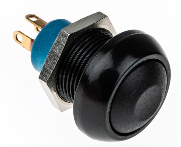 APEM Push Button Switch, Momentary, Panel Mount, 12.9mm Cutout, SPDT, 48V ac, IP67