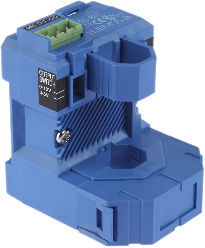 LEM APR Series Current Transformer, 10A Input, 50:1, 0 → 5 V, 0 → 10 V Output, 18mm Bore, 24 V dc