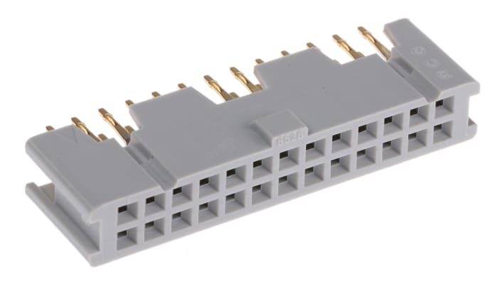 3M 8500 Series Straight Through Hole Mount PCB Socket, 26-Contact, 2-Row, 2.54mm Pitch, Solder Termination