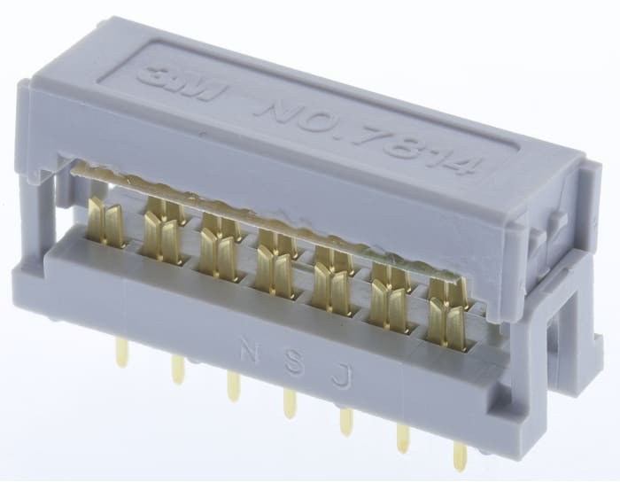 3M 14-Way IDC Connector Plug for Cable Mount, 2-Row