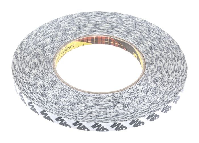 3M 9086 Translucent Double Sided Paper Tape, 0.19mm Thick, 16 N/cm, Paper Backing, 9mm x 50m