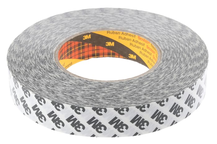 3M 9086 Translucent Double Sided Paper Tape, 0.19mm Thick, 16 N/cm, Paper  Backing, 25mm x 50m