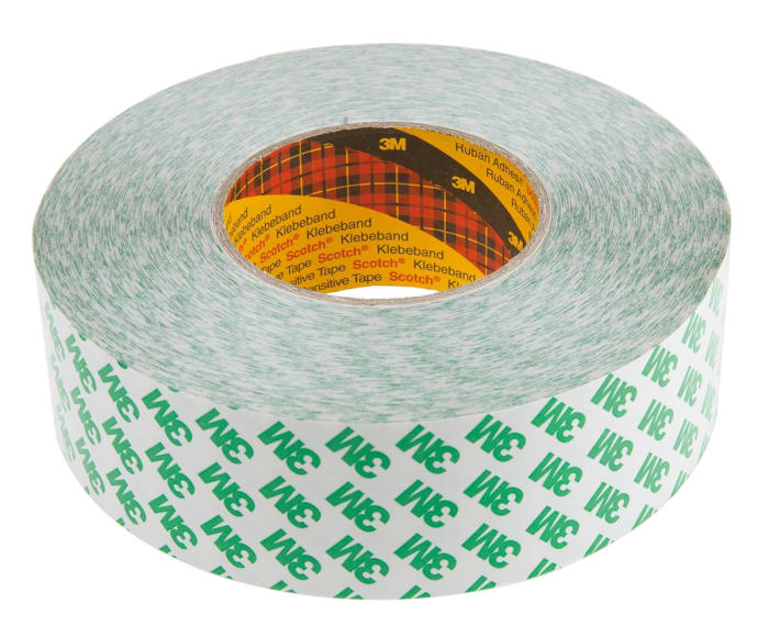 9087 50MMX50M 3M, 3M 9087 White Double Sided Plastic Tape, 0.26mm Thick,  5.2 N/cm, PVC Backing, 50mm x 50m, 503-4828