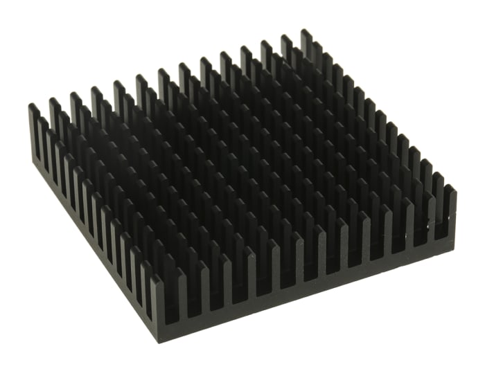 Fischer Elektronik Heatsink, Universal Square Alu, 8 → 1.9K/W, 51 x 51 x 12.3mm, Conductive Adhesive, Conductive