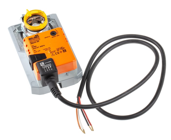 Actuador de compuerta Belimo, par 20Nm, 24 V ac/dc, 2W, para eje de 10 → 20mm, control modulación