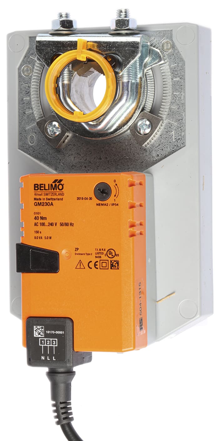 GM230A Belimo Actuador de compuerta Belimo, par 40Nm, 230 V ac, 5W