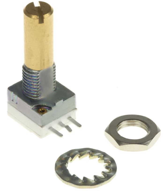 Potenciometr, průměr hřídele: 6 mm, řada: P9A 1kΩ ±20% 0.1W Otočný, Montáž do panelu, Průchozí otvor 1 Vishay