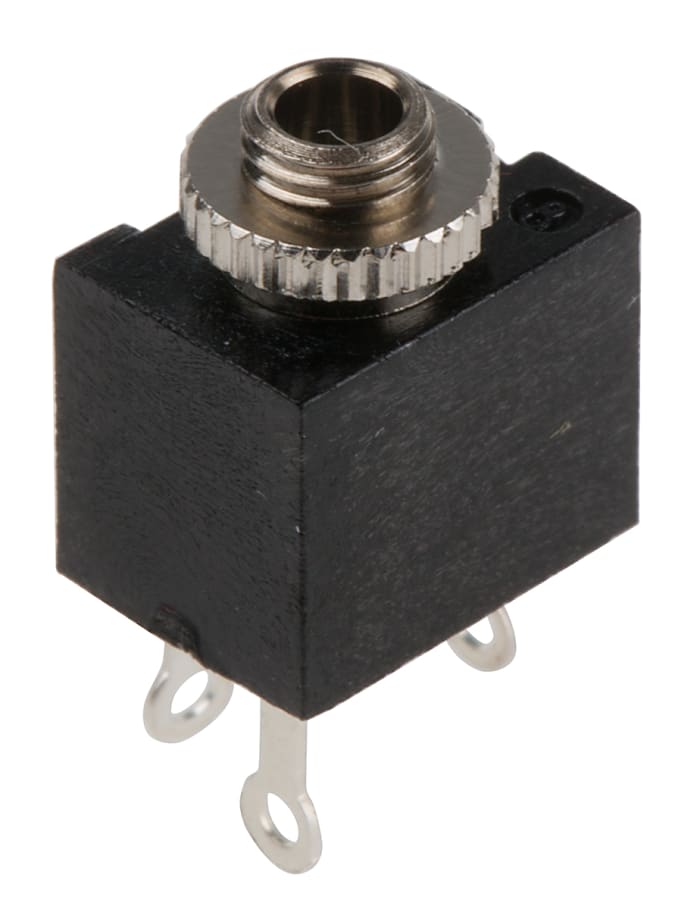 Connecteur Jack 2,5 mm Femelle Lumberg, Montage panneau, 2 Pôles