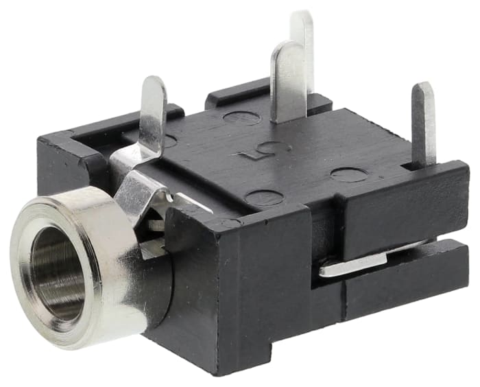 Lumberg Jack Connector 3.5 mm Through Hole Stereo Socket, 3Pole 1A