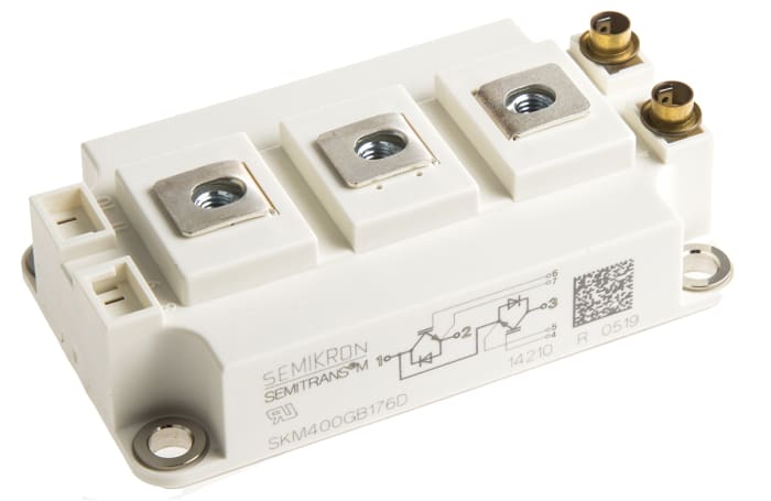 IGBT modul SKM400GB176D N-kanálový 430 A 1700 V, SEMITRANS3, počet kolíků: 7 Sériové zapojení
