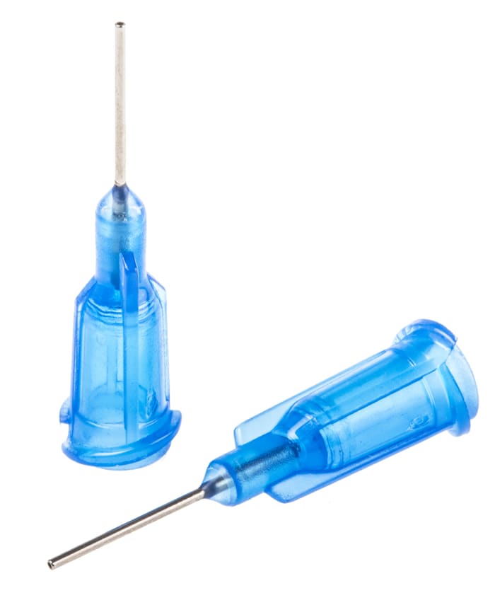 Aiguille de distribution Bleu Droit 22 GA Metcal à utiliser avec Seringues de type Luer Lok