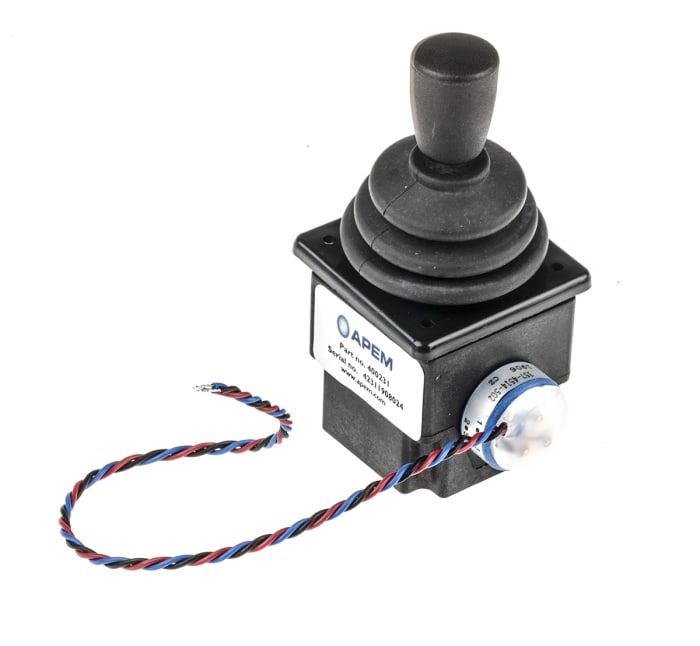 4R182S1E3249 APEM APEM 1Axis Potentiometer Joystick Knob, Potentiometric, IP65 5063602
