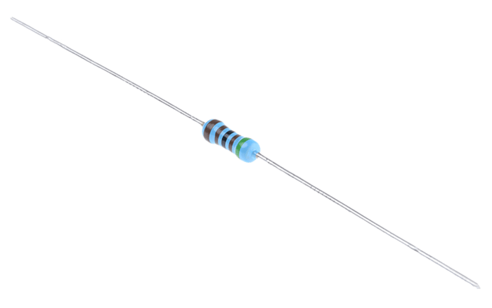 Résistance fixe à couche mince 5,1kΩ, ±1%, 0,6W, 2.5 (Dia.) x 6.5mm