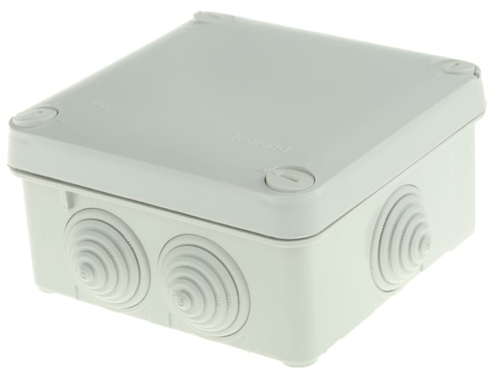 Legrand Plexo Series Grey Plastic Junction Box, IP55, 105 x 105 x 55mm