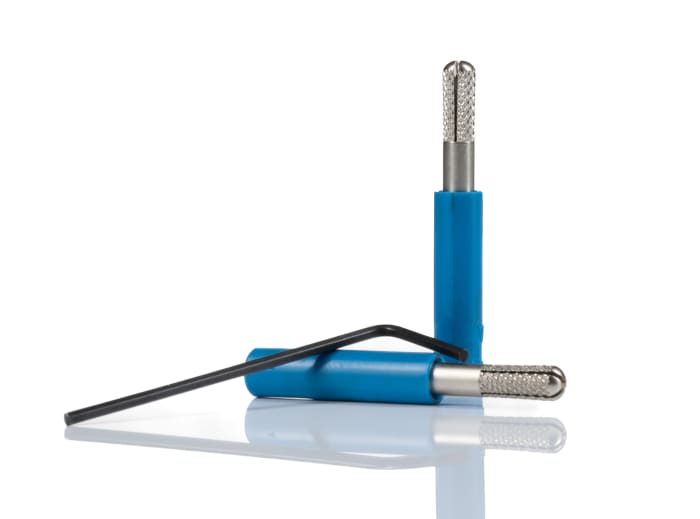 Staubli Blue, Male to Female Test Connector Adapter With Brass contacts and Nickel Plated - Socket Size: 4mm