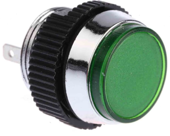 Signal Construct Green Panel Mount Indicator, 12 → 14V, 16mm Mounting Hole Size, IP67