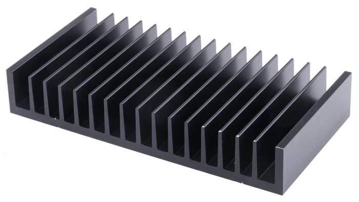 Heatsink, Universal Rectangular Alu, 1.4K/W, 75 x 150 x 25mm