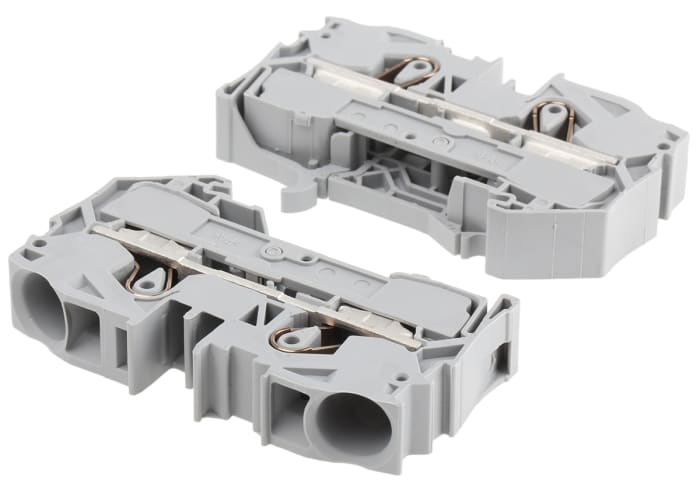WAGO 2016-1201 TOPJOB S, 2016 Series Grey, 16mm², Single-Level, Push-In Cage Clamp Termination, ATEX, IECEx