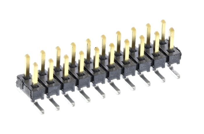 Samtec TMM Series Straight Surface Mount Pin Header, 20 Contact(s), 2.0mm Pitch, 2 Row(s), Unshrouded