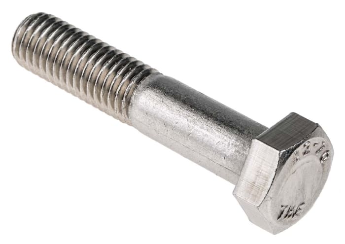 Novio acelerador Cambiable RS PRO | Plain Stainless Steel, Hex Bolt, M12 x 60mm | 508-1105 | RS  Components