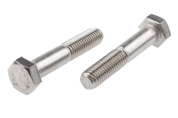 RS PRO Stainless Steel, Hex Bolt, M12 x 65mm
