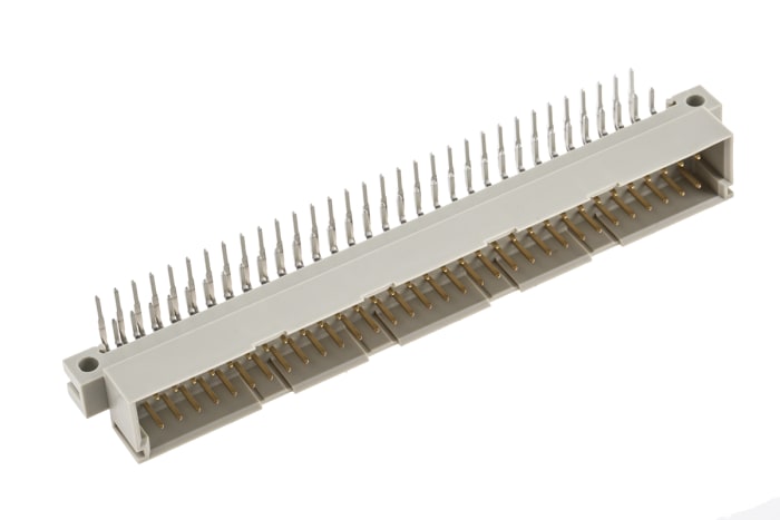 RS PRO 64 Way 2.54mm Pitch, Type C Class C3, 2 Row, Right Angle DIN 41612 Connector, Plug