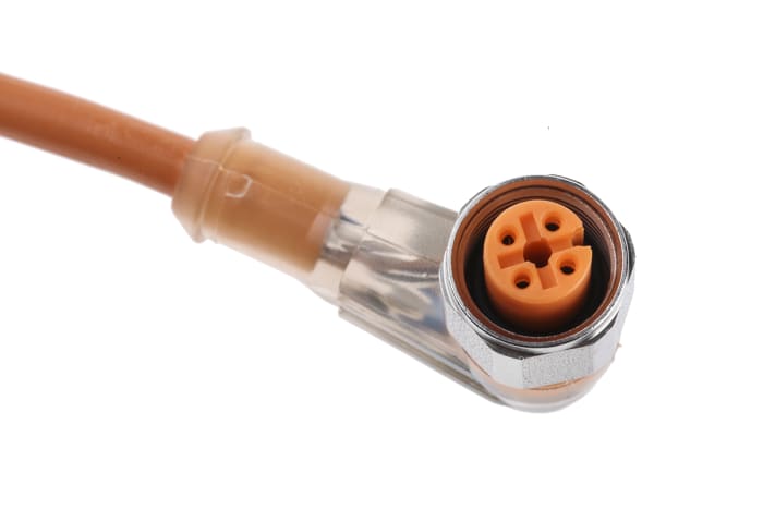 lumberg automation right angle m12 to straight m12 cable assembly 4 core 5m cable