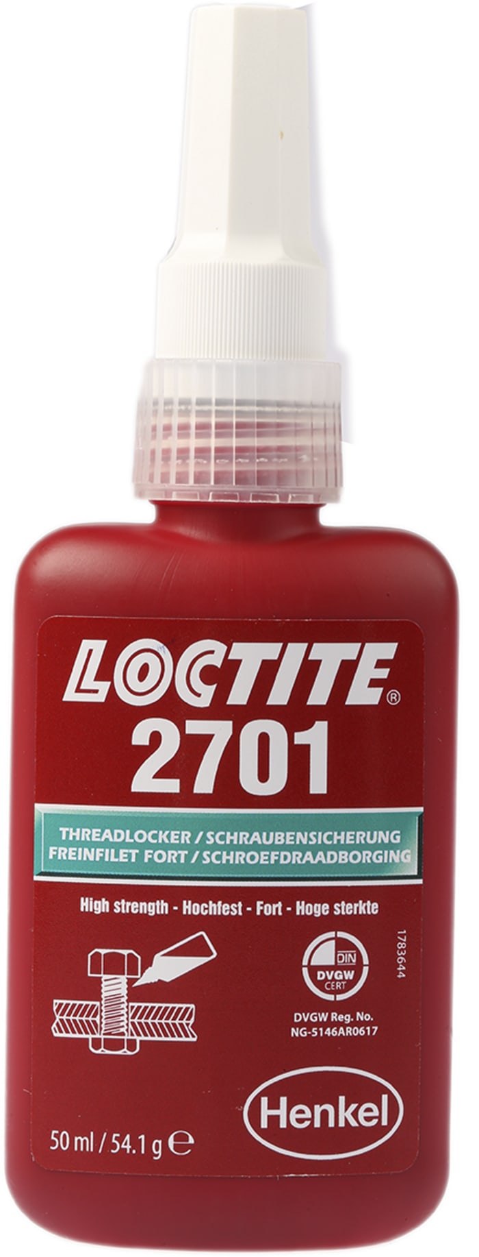 234853 Loctite Loctite Loctite 2701 Green Thread lock, 50 ml, 6 h