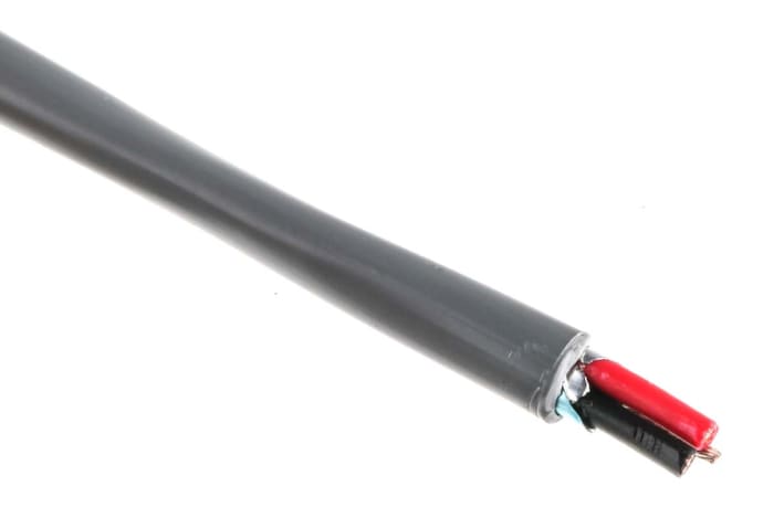 Belden 5400FE Control Cable, 2 Cores, 0.52 mm², Screened, 152m, Grey PVC Sheath, 20 AWG