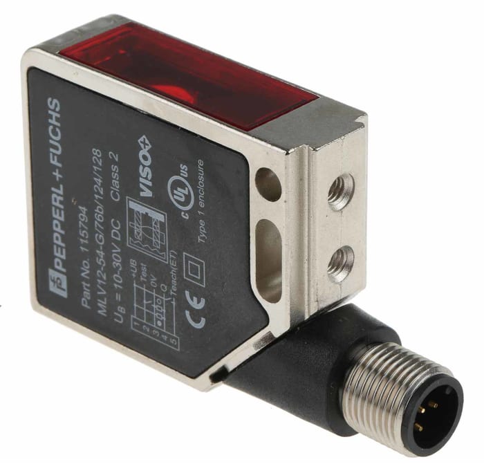 Pepperl + Fuchs Retroreflective Photoelectric Sensor, Block Sensor, 4.2 m Detection Range
