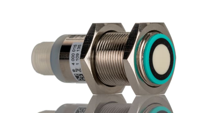 Pepperl + Fuchs Ultrasonic Threaded Barrel Proximity Sensor, M18, 300 mm Detection, PNP NO/NC, 10 → 30 V dc