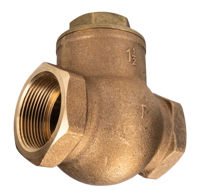 RS PRO Bronze Single Check Valve, BSPT 1-1/2in, 20 bar