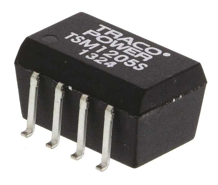 TRACOPOWER TSM DC-DC Converter, 5V dc/ 200mA Output, 10.8 → 13.2 V dc Input, 1W, Surface Mount, +85°C Max Temp
