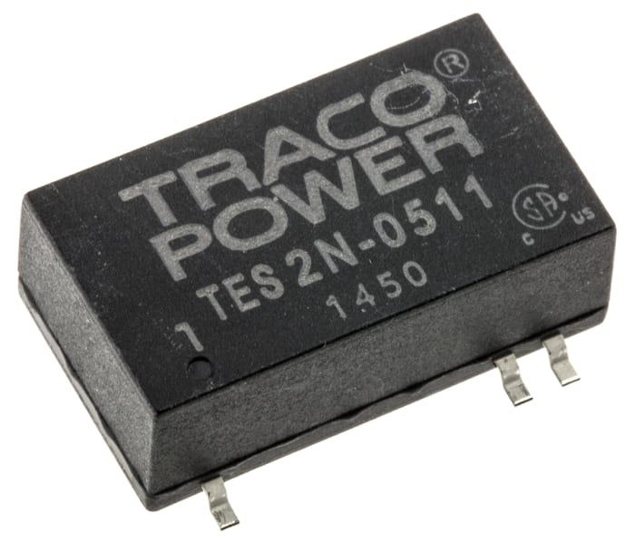 TRACOPOWER TES 2N DC-DC Converter, 5V dc/ 400mA Output, 4.5 → 9 V dc Input, 2W, Surface Mount, +85°C Max Temp