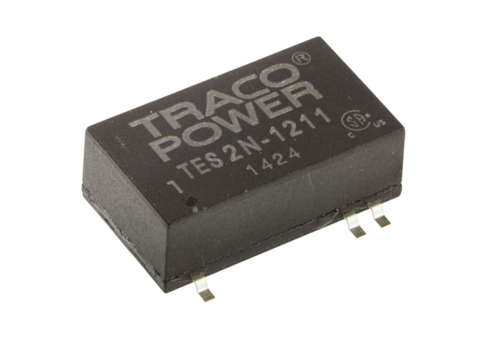 TRACOPOWER TES 2N DC-DC Converter, 5V dc/ 400mA Output, 9 → 18 V dc Input, 2W, Surface Mount, +85°C Max Temp