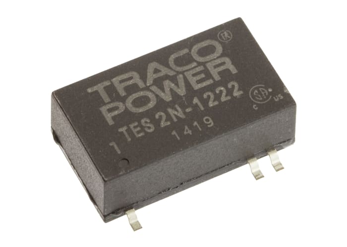 TRACOPOWER TES 2N DC-DC Converter, ±12V dc/ ±85mA Output, 9 → 18 V dc Input, 2W, Surface Mount, +85°C Max Temp
