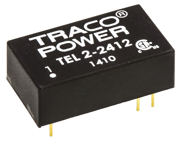 TRACOPOWER TEL 2 DC-DC Converter, 12V dc/ 165mA Output, 18 → 36 V dc Input, 2W, Through Hole, +75°C Max Temp