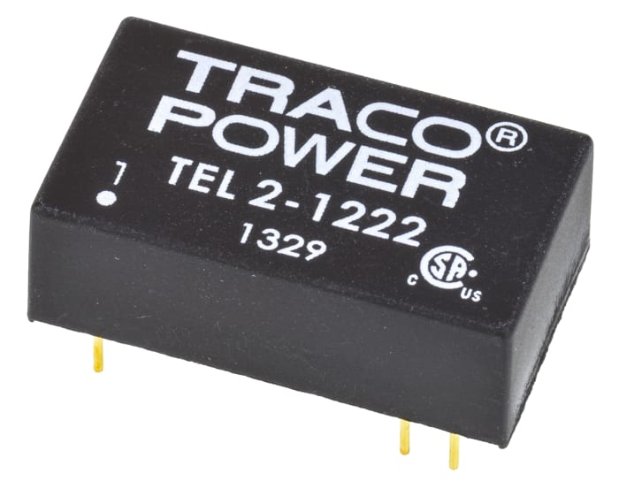 TRACOPOWER TEL 2 DC-DC Converter, ±12V dc/ ±85mA Output, 9 → 18 V dc Input, 2W, Through Hole, +75°C Max Temp