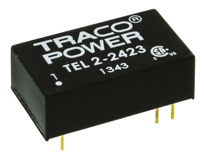 TRACOPOWER İzoleli DC-DC Dönüştürücüsü, 18 → 36 V dc / ±15V dc, 2W, G/Ç İzolasyonu: 1,5kV dc